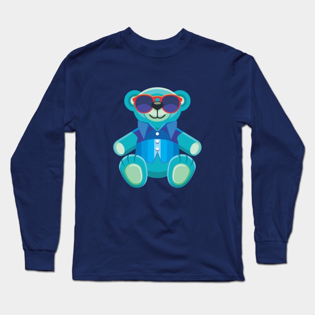 Relaxing Teddy Bear 2.0 Long Sleeve T-Shirt by Vector-Artist